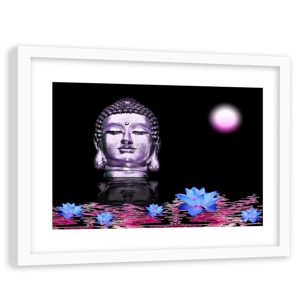 Glezna baltā rāmī - Buddha At Sunset Home Trends DECO