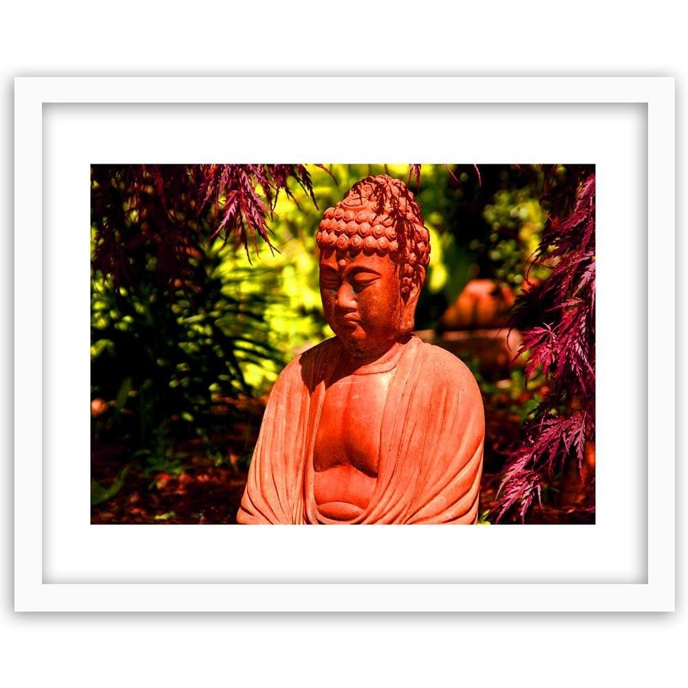 Glezna baltā rāmī - Buddha Between The Trees Home Trends DECO