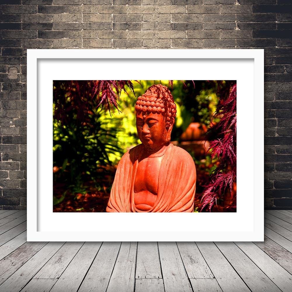 Glezna baltā rāmī - Buddha Between The Trees Home Trends DECO