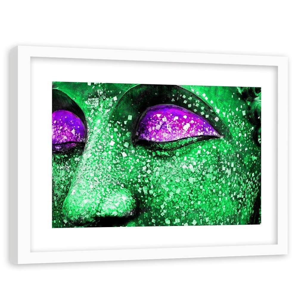 Glezna baltā rāmī - Buddha Eyes Home Trends DECO