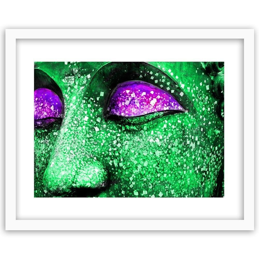 Glezna baltā rāmī - Buddha Eyes Home Trends DECO