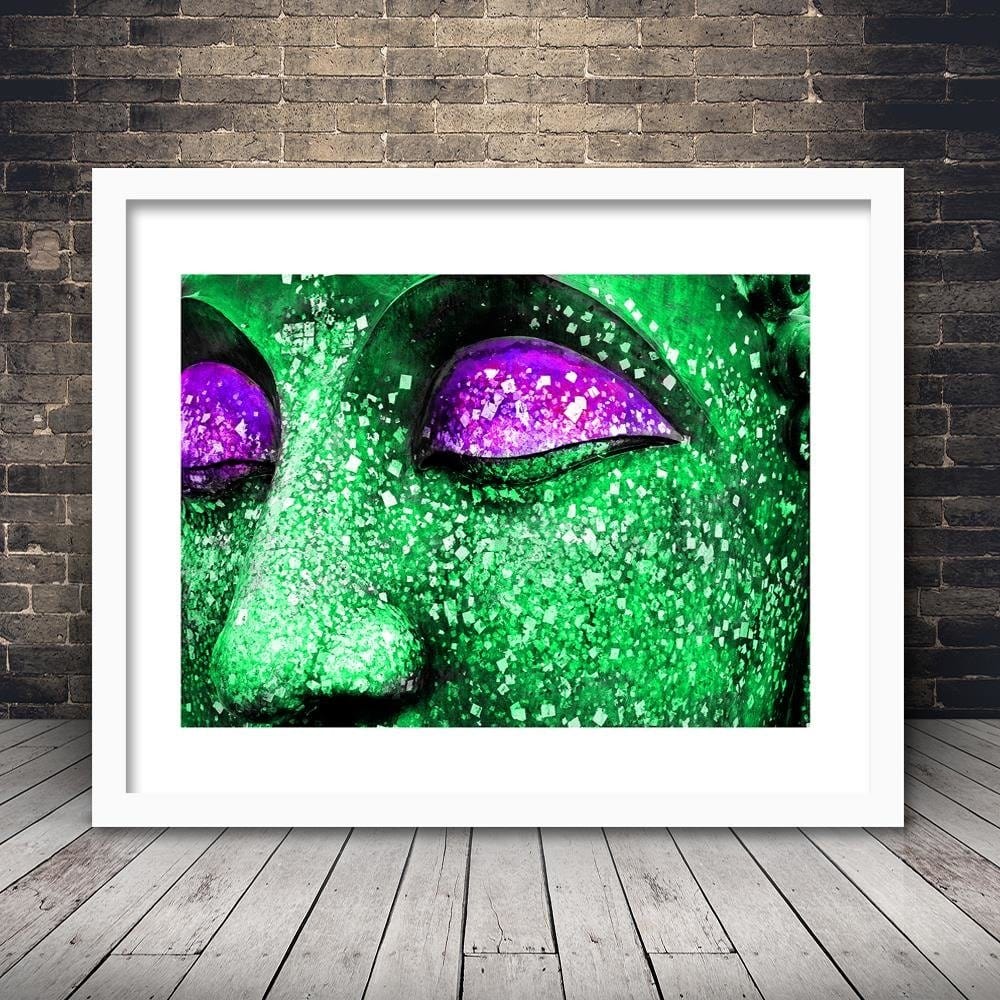 Glezna baltā rāmī - Buddha Eyes Home Trends DECO