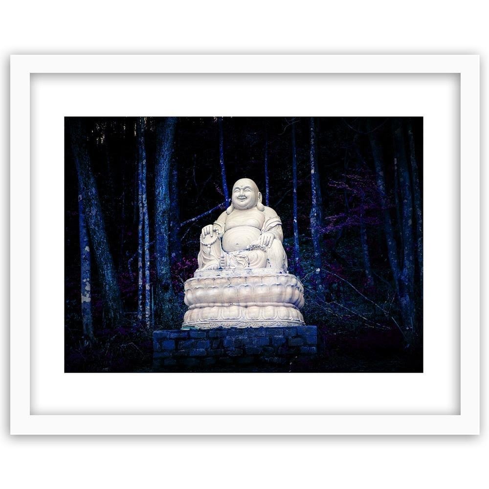 Glezna baltā rāmī - Buddha In The Forest Home Trends DECO