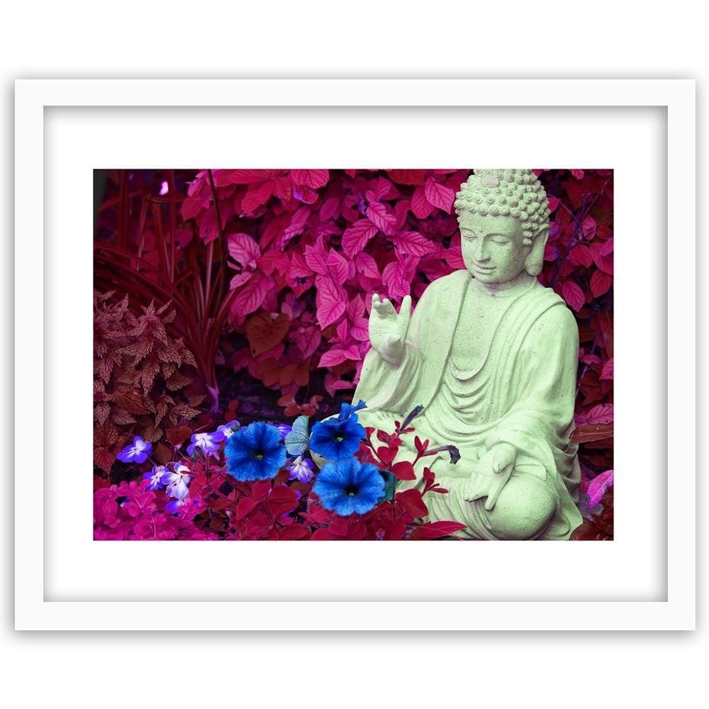 Glezna baltā rāmī - Buddha In The Garden Home Trends DECO