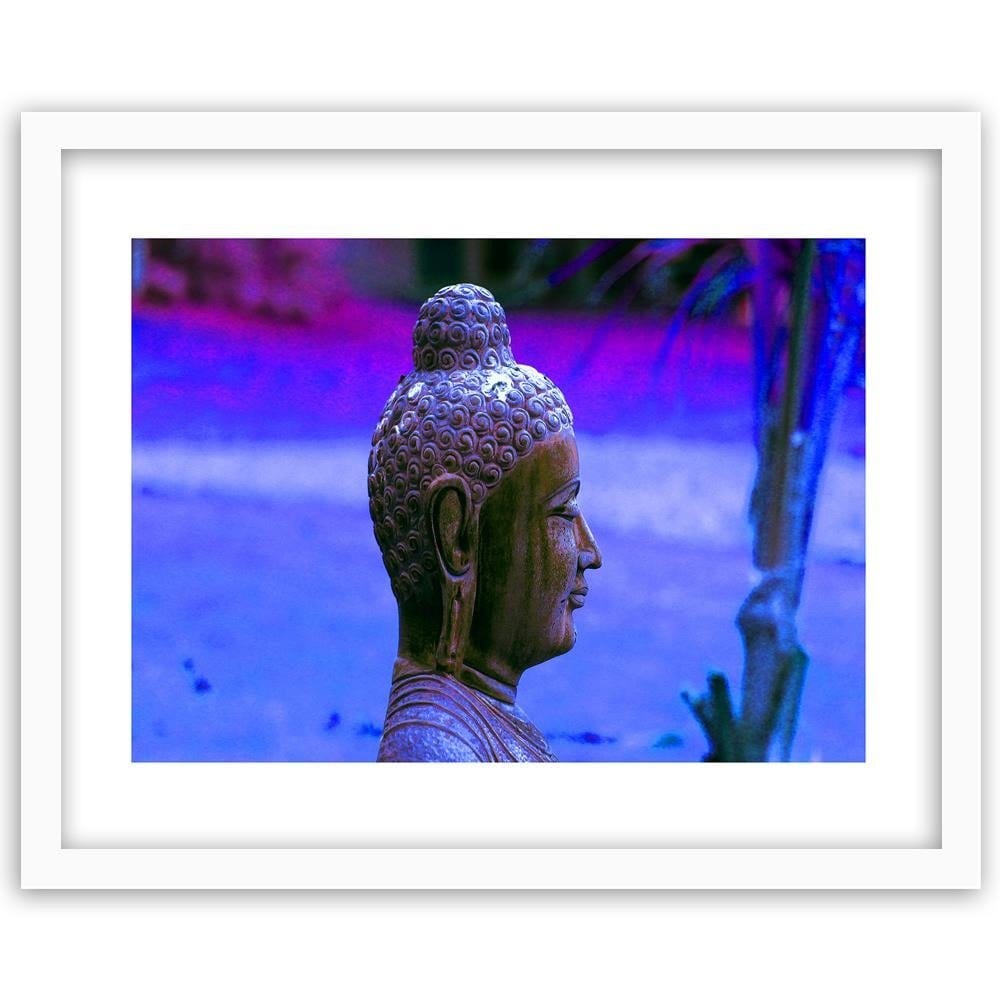 Glezna baltā rāmī - Buddha Profile Home Trends DECO