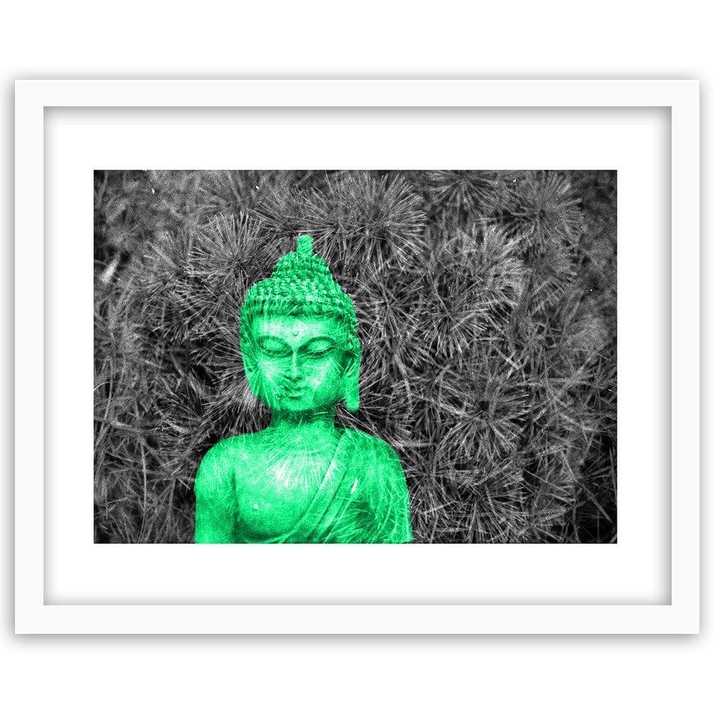 Glezna baltā rāmī - Buddha Sculpture Home Trends DECO