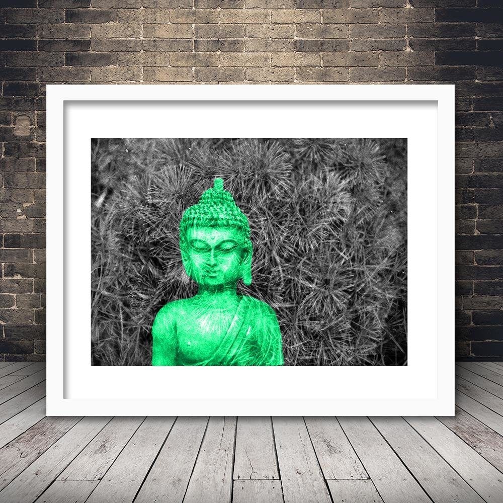 Glezna baltā rāmī - Buddha Sculpture Home Trends DECO