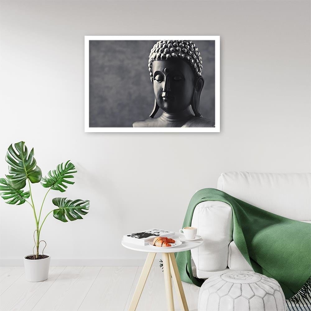 Glezna baltā rāmī - Buddha Statue Home Trends DECO
