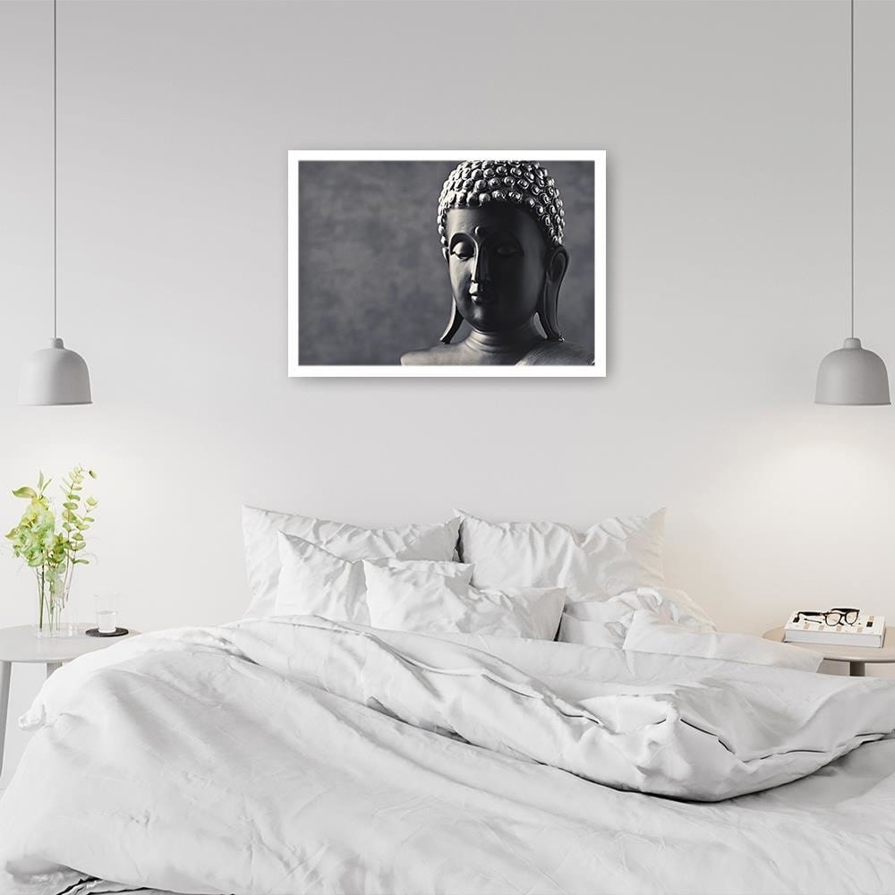 Glezna baltā rāmī - Buddha Statue Home Trends DECO