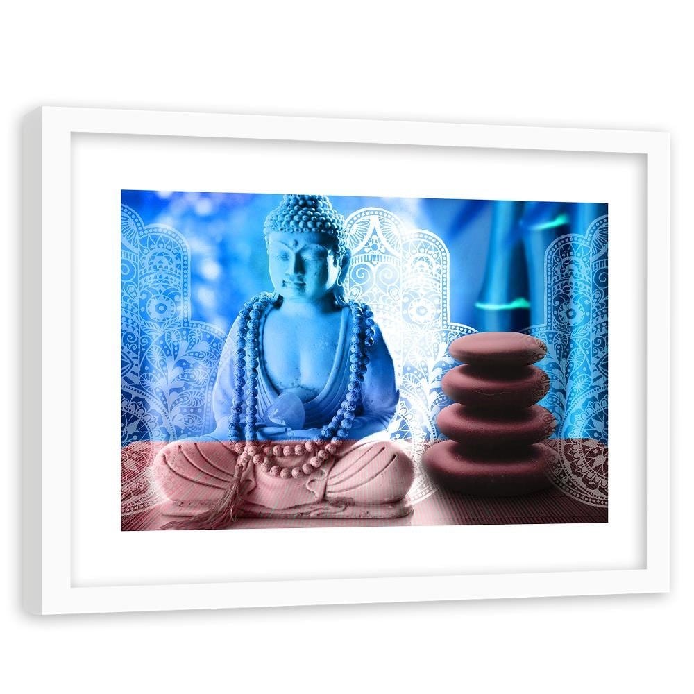 Glezna baltā rāmī - Buddha Zen Spa Home Trends DECO