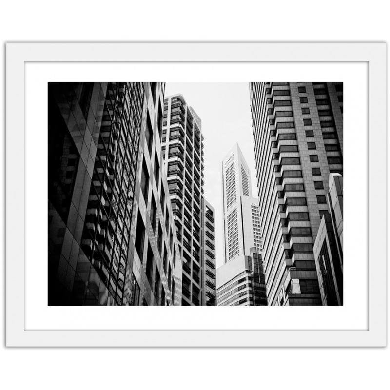 Glezna baltā rāmī - Buildings in the city Home Trends DECO