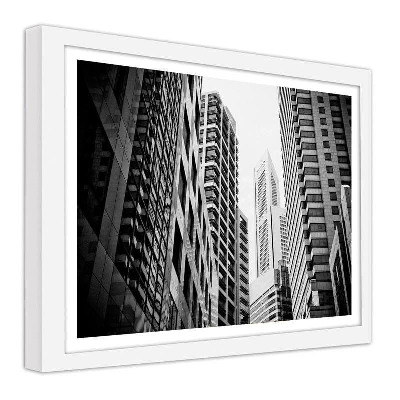 Glezna baltā rāmī - Buildings in the city Home Trends DECO