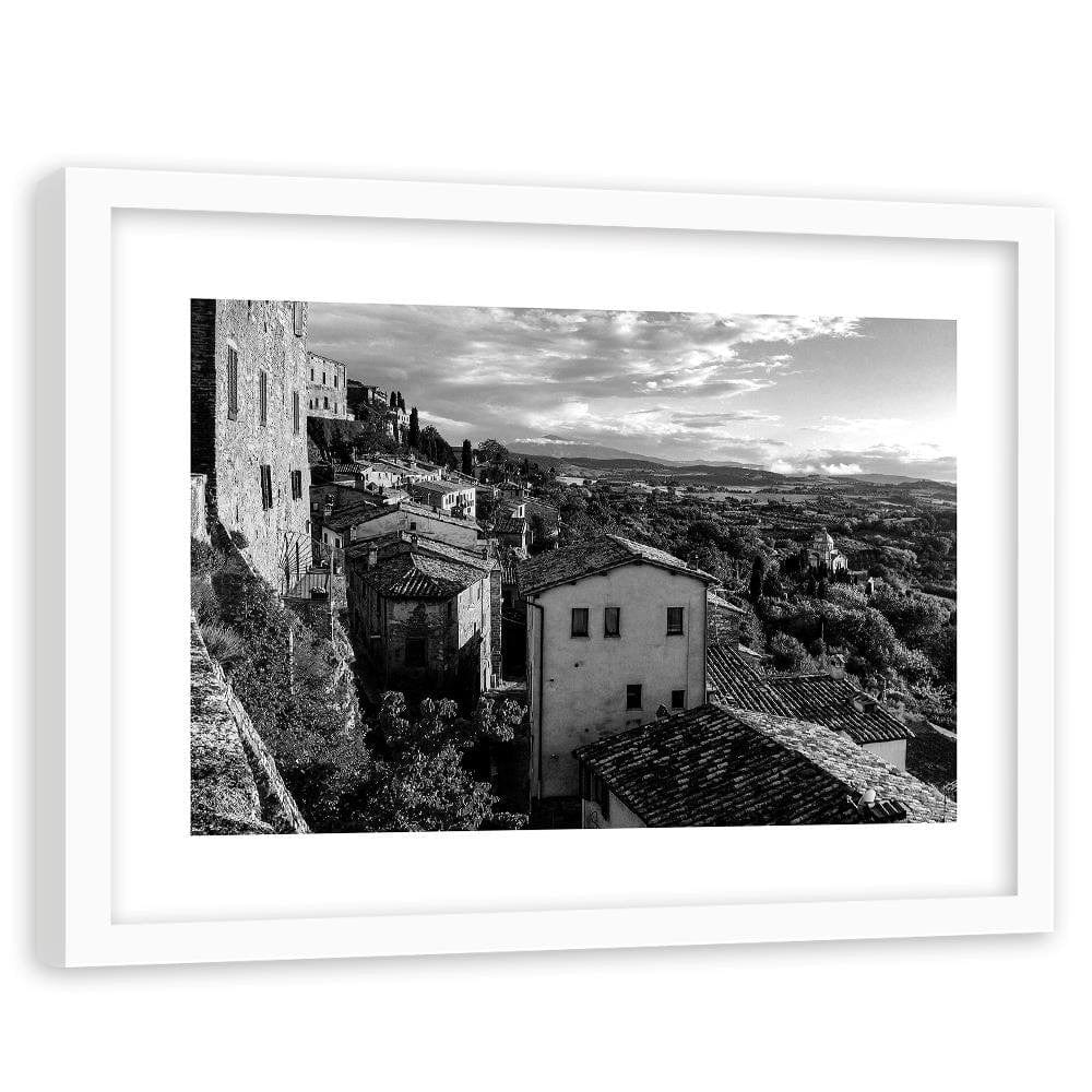 Glezna baltā rāmī - Buildings In Tuscany 2 Home Trends DECO