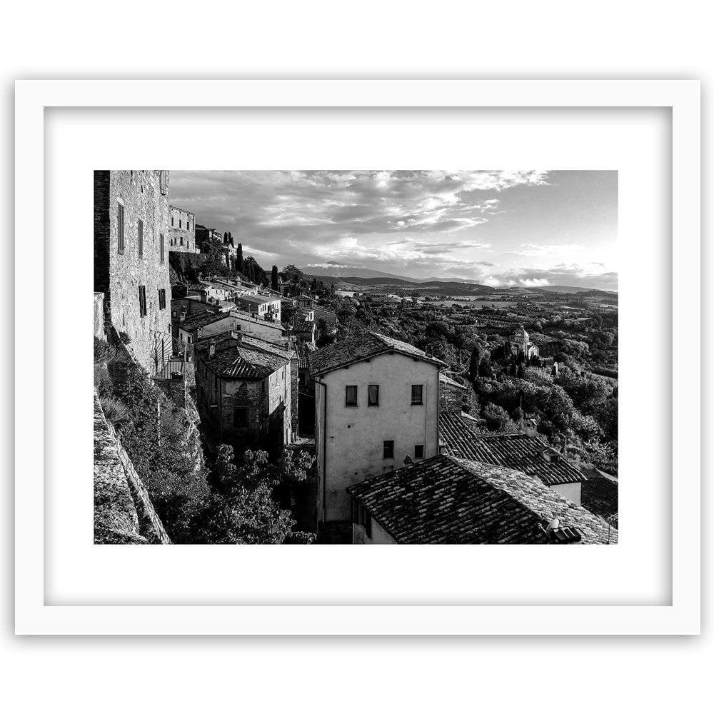 Glezna baltā rāmī - Buildings In Tuscany 2 Home Trends DECO