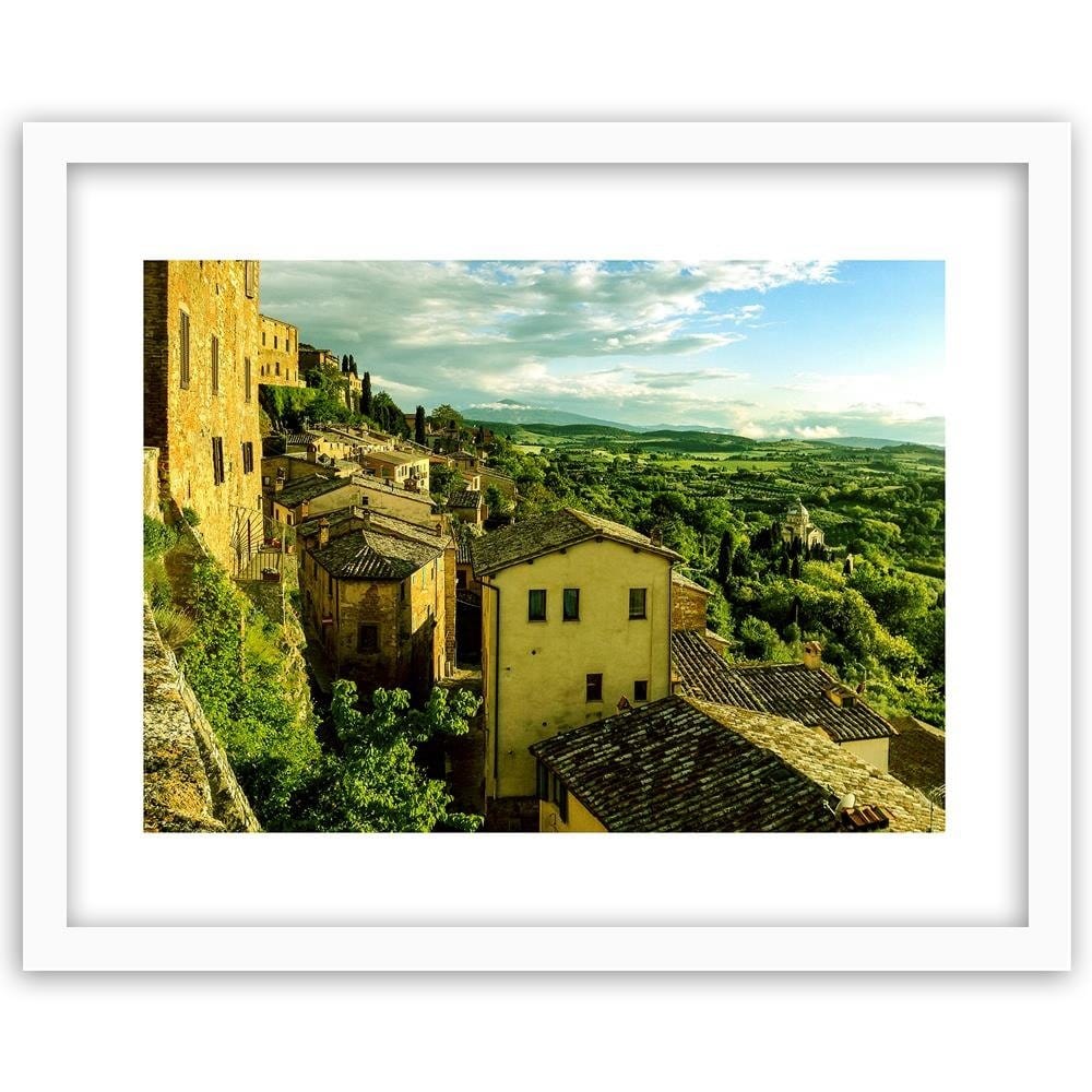 Glezna baltā rāmī - Buildings In Tuscany 3 Home Trends DECO