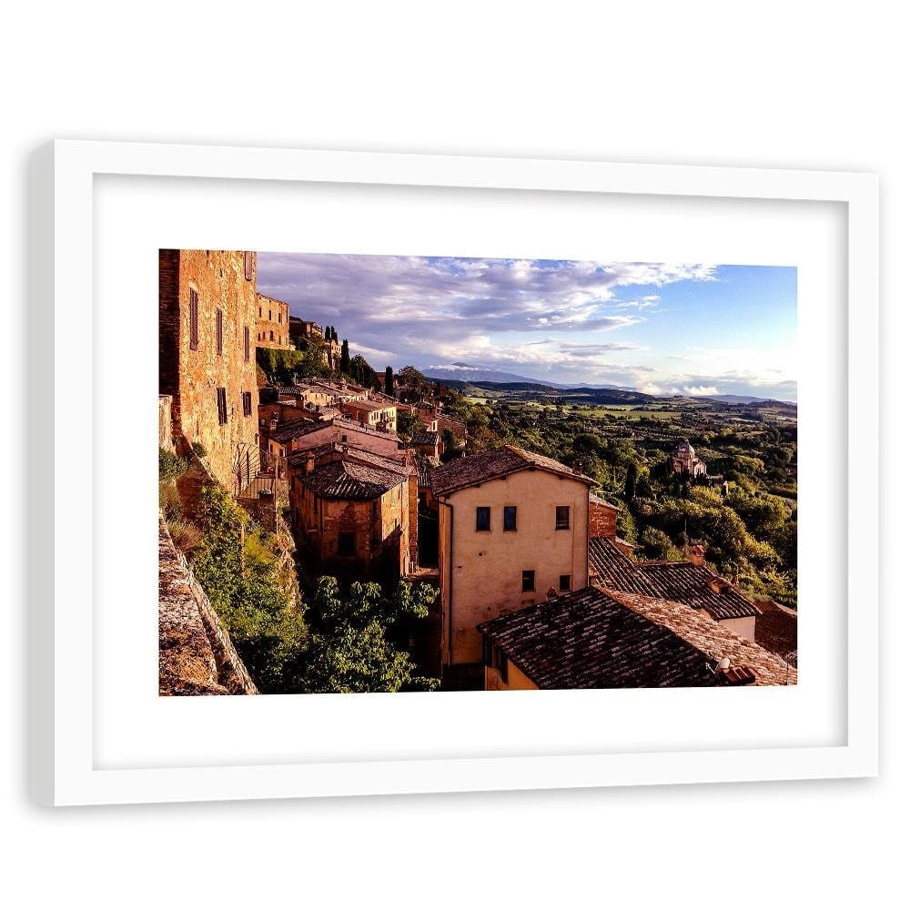 Glezna baltā rāmī - Buildings In Tuscany Home Trends DECO