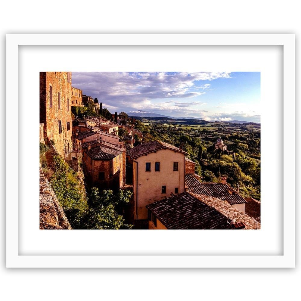 Glezna baltā rāmī - Buildings In Tuscany Home Trends DECO