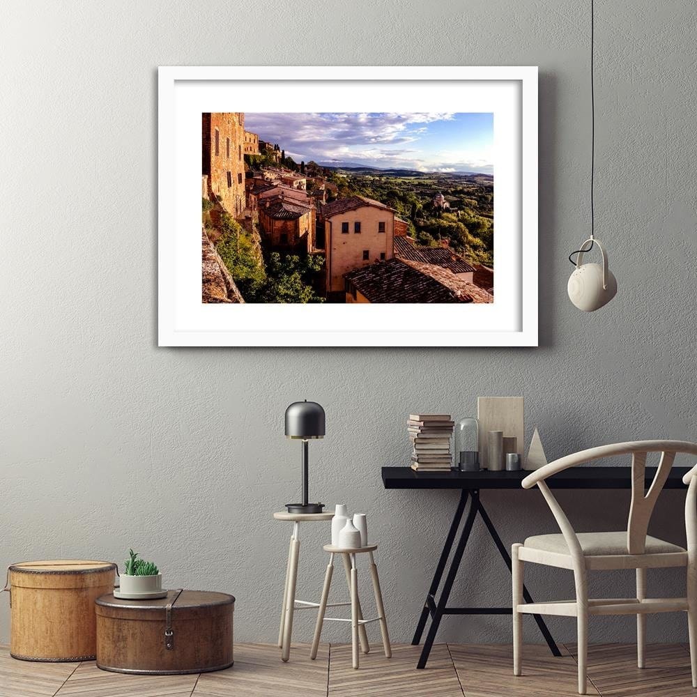 Glezna baltā rāmī - Buildings In Tuscany Home Trends DECO
