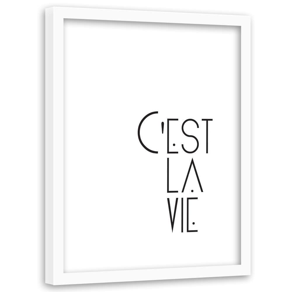 Glezna baltā rāmī - C'est La Vie Home Trends DECO