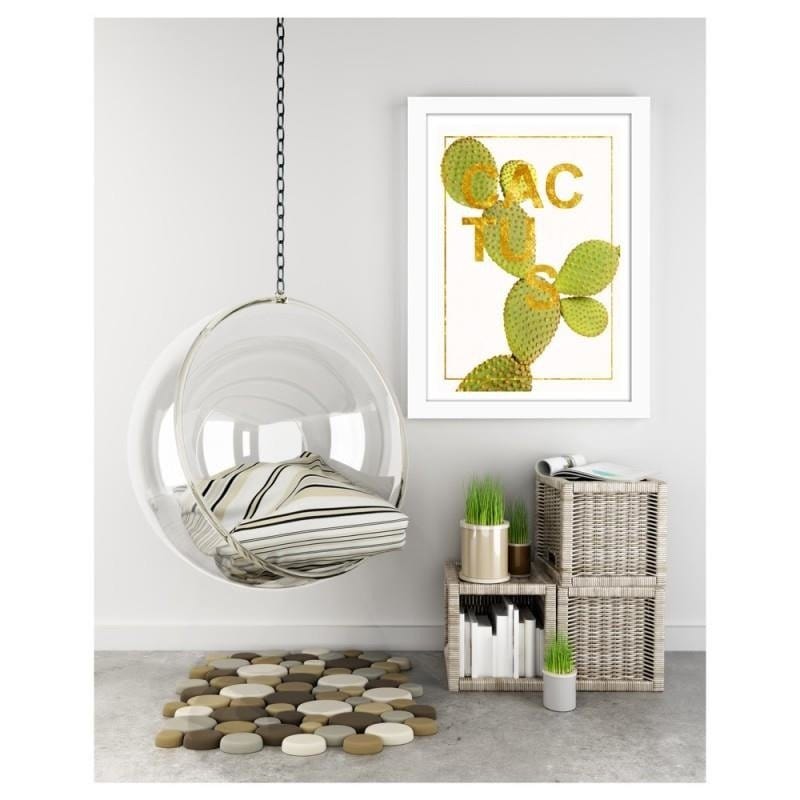 Glezna baltā rāmī - Cactus 2 Home Trends DECO