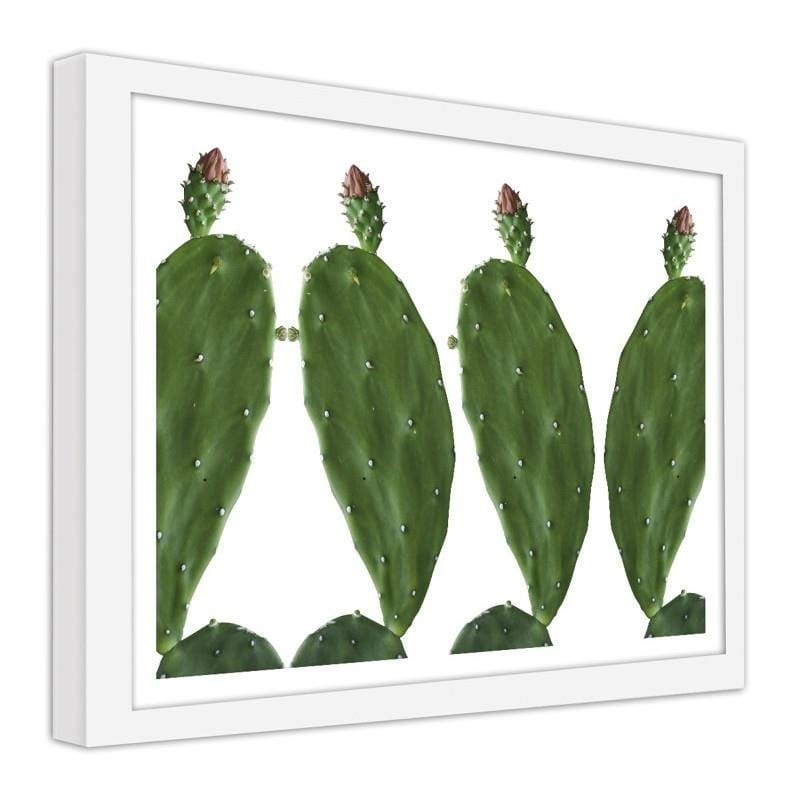 Glezna baltā rāmī - Cactus 2 Home Trends DECO