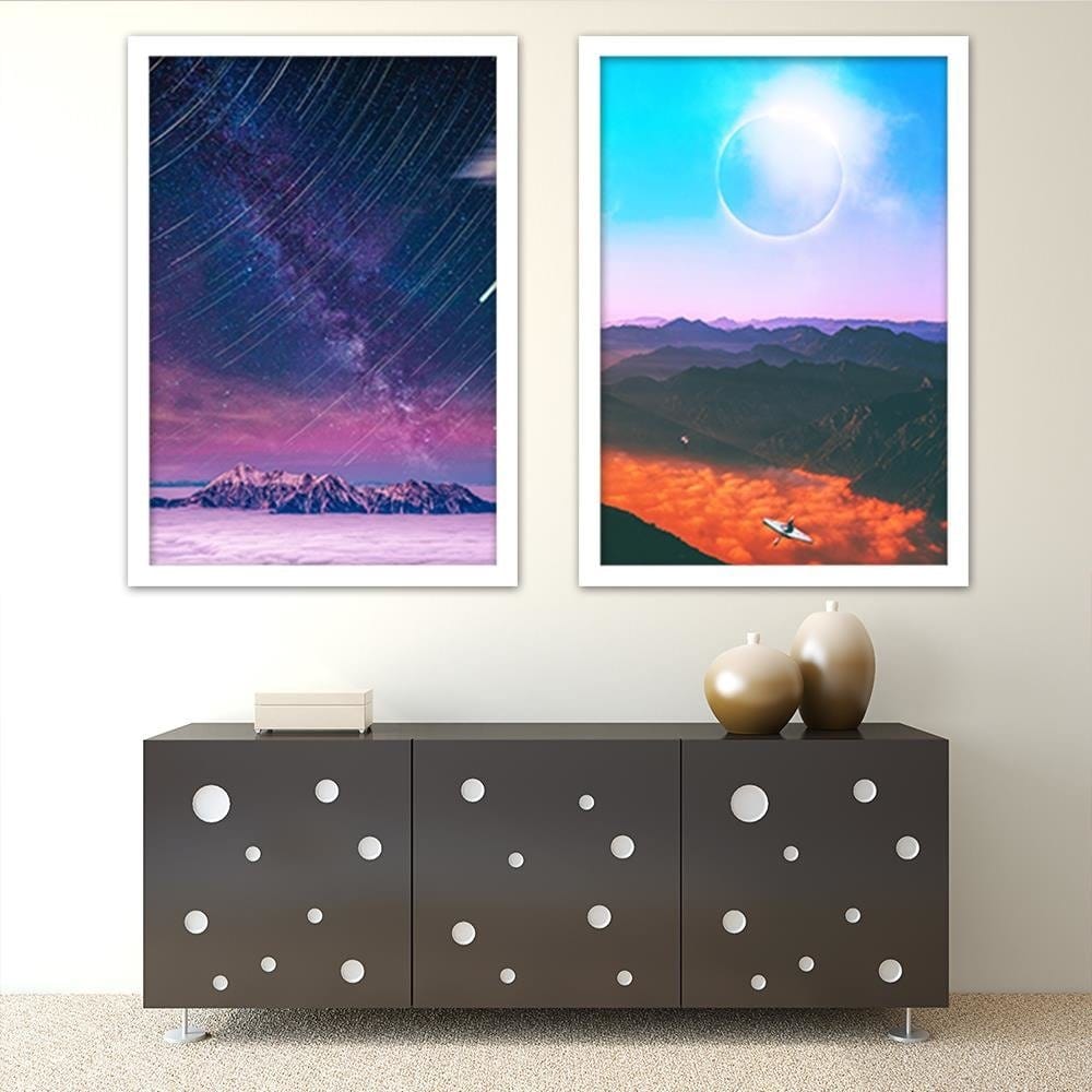 Glezna baltā rāmī - Canoe In The Clouds Home Trends DECO