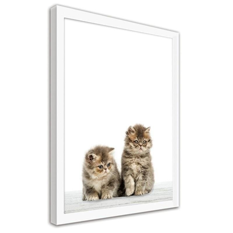 Glezna baltā rāmī - Cats Home Trends DECO