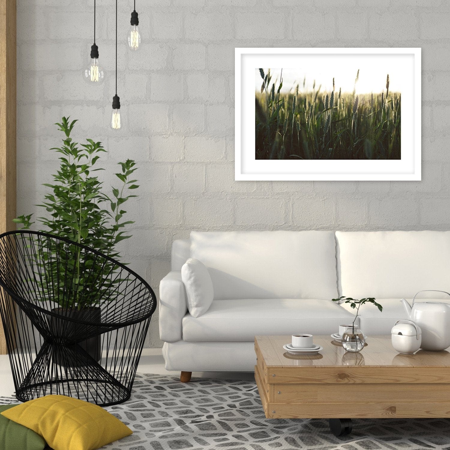 Glezna baltā rāmī - Cereal In The Sunshine Home Trends DECO