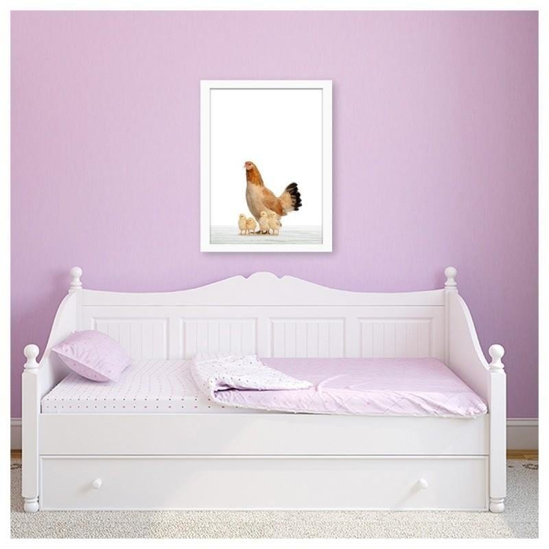 Glezna baltā rāmī - Chicken chicken Home Trends DECO