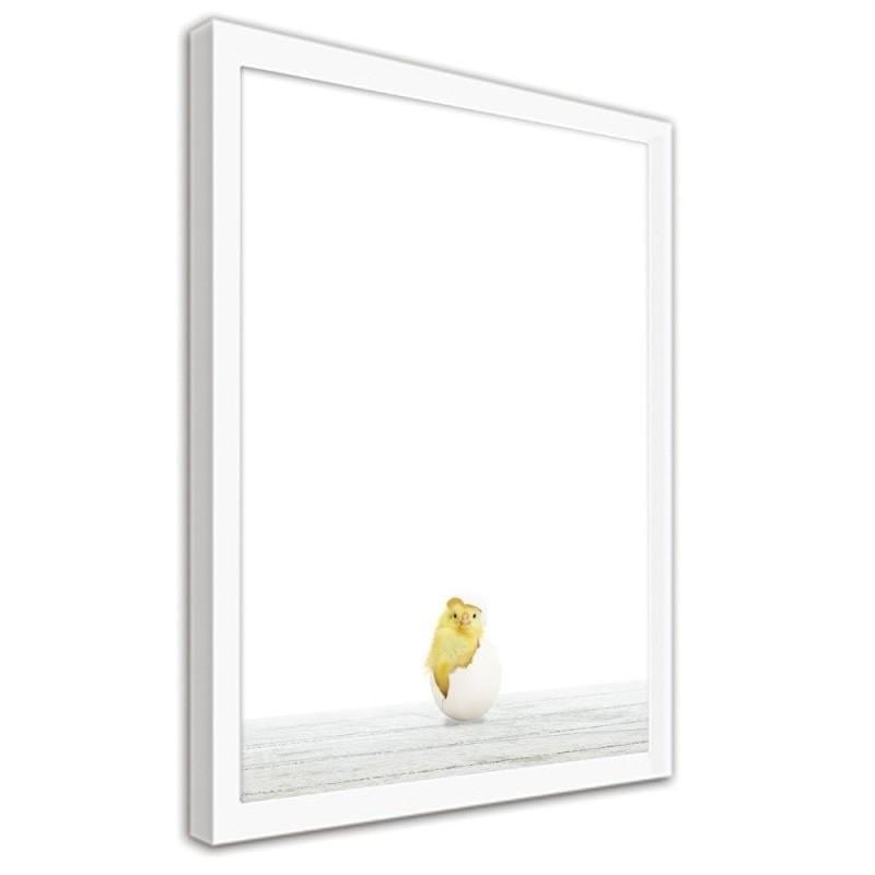 Glezna baltā rāmī - Chicken in shell Home Trends DECO