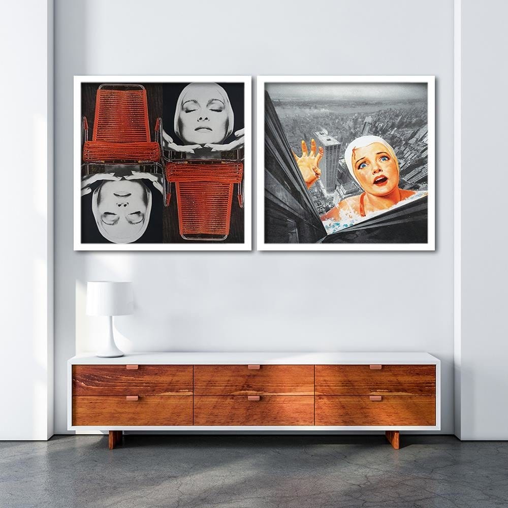Glezna baltā rāmī - China Woman Home Trends DECO