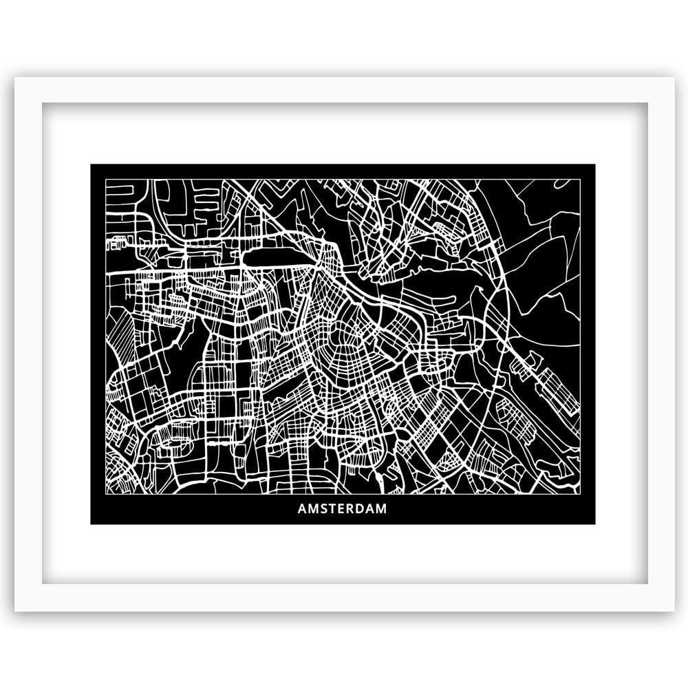 Glezna baltā rāmī - City Amsterdam Home Trends DECO