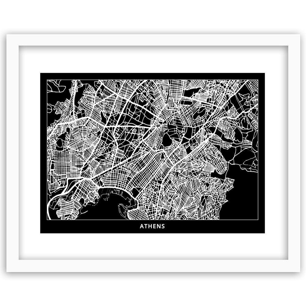 Glezna baltā rāmī - City Athens Home Trends DECO