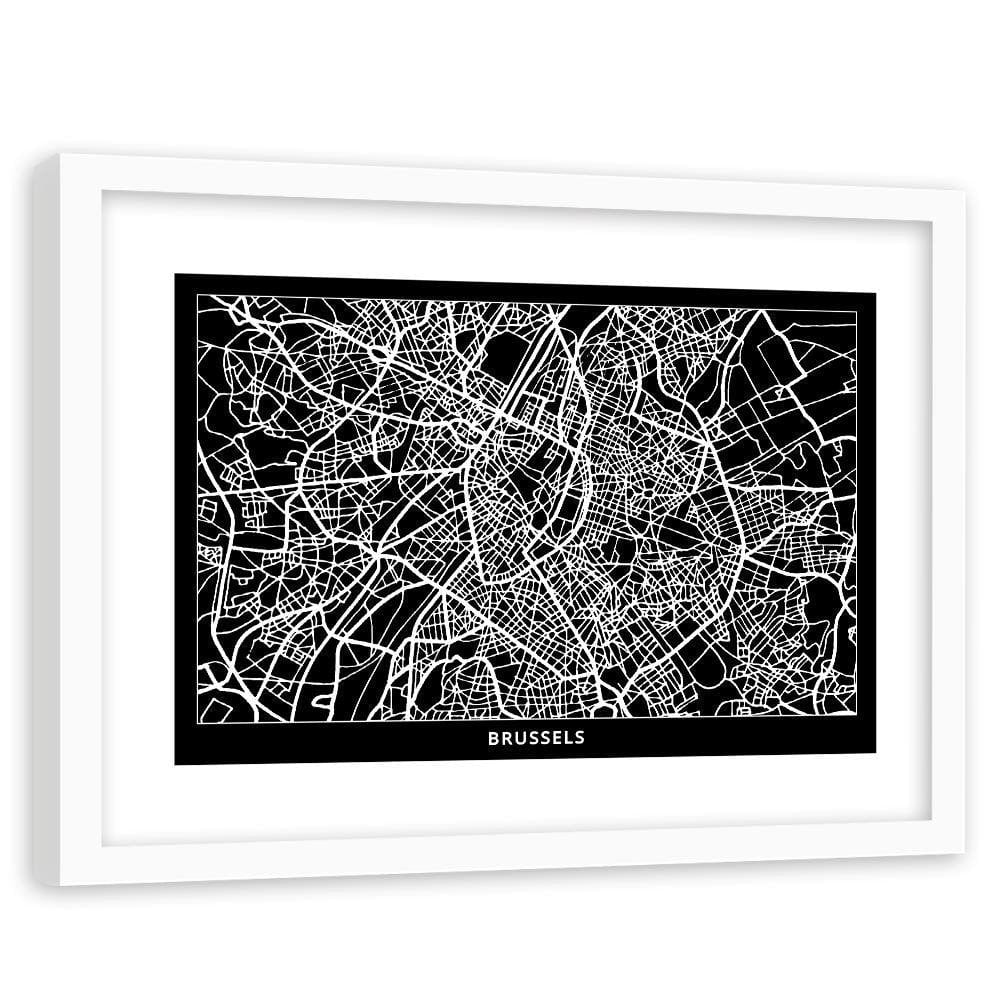 Glezna baltā rāmī - City Brussels Home Trends DECO