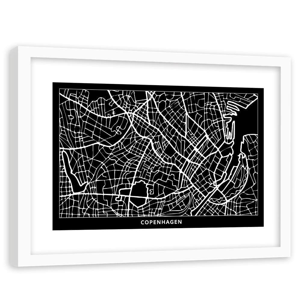 Glezna baltā rāmī - City Copenhagen Home Trends DECO