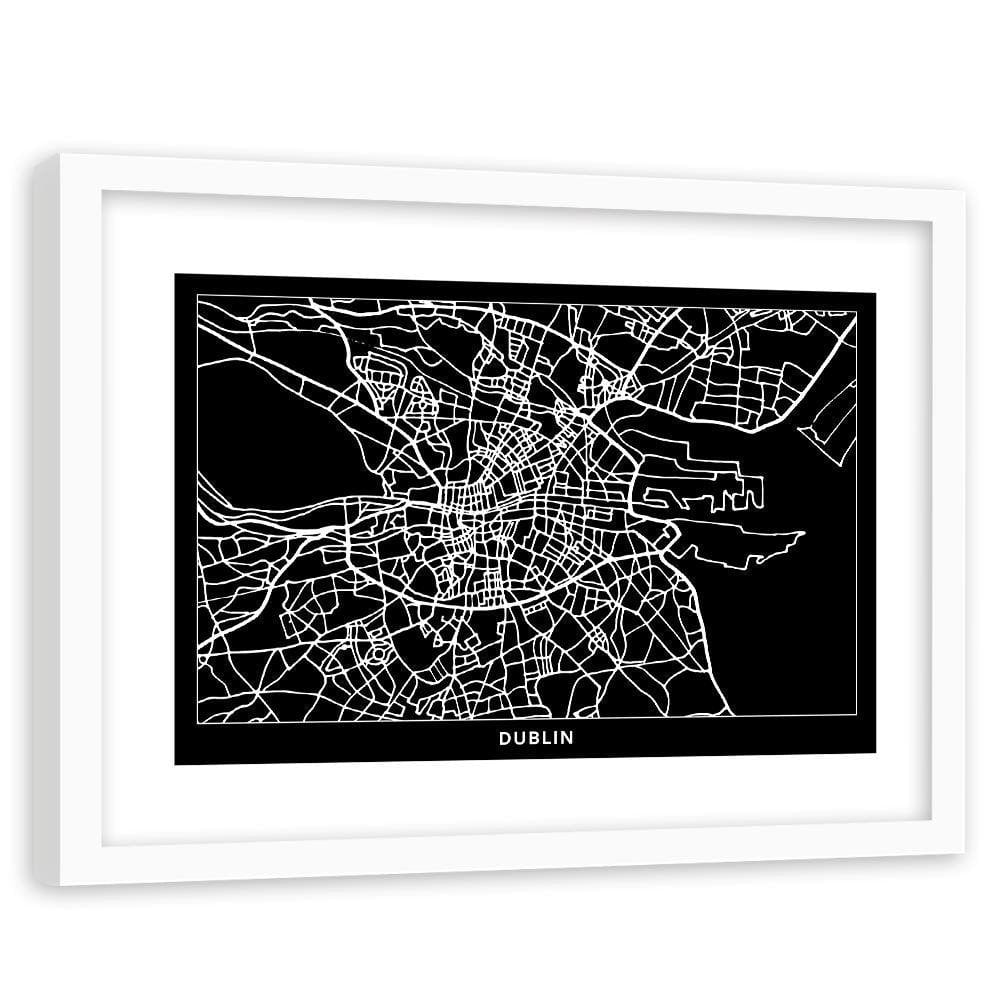 Glezna baltā rāmī - City Dublin Home Trends DECO