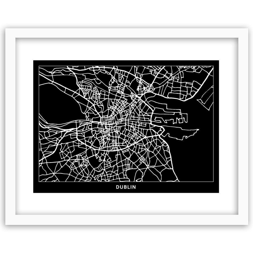 Glezna baltā rāmī - City Dublin Home Trends DECO