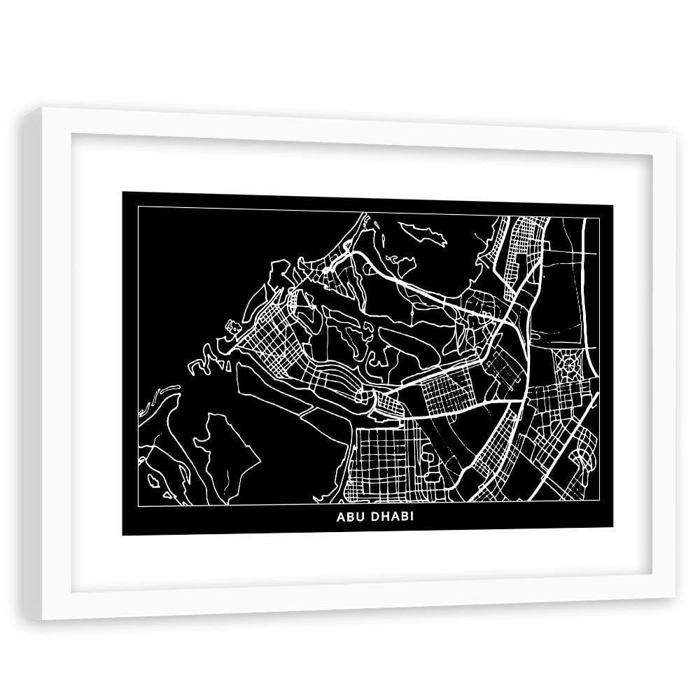 Glezna baltā rāmī - City In Abu Dhabi Home Trends DECO
