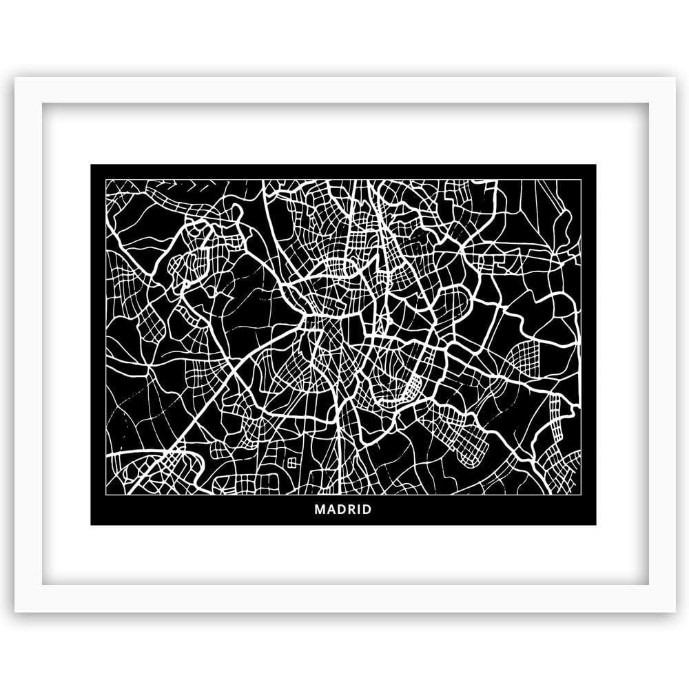 Glezna baltā rāmī - City In Madrid Home Trends DECO