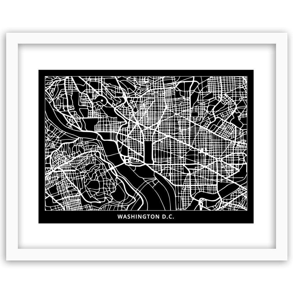 Glezna baltā rāmī - City In Washington Home Trends DECO