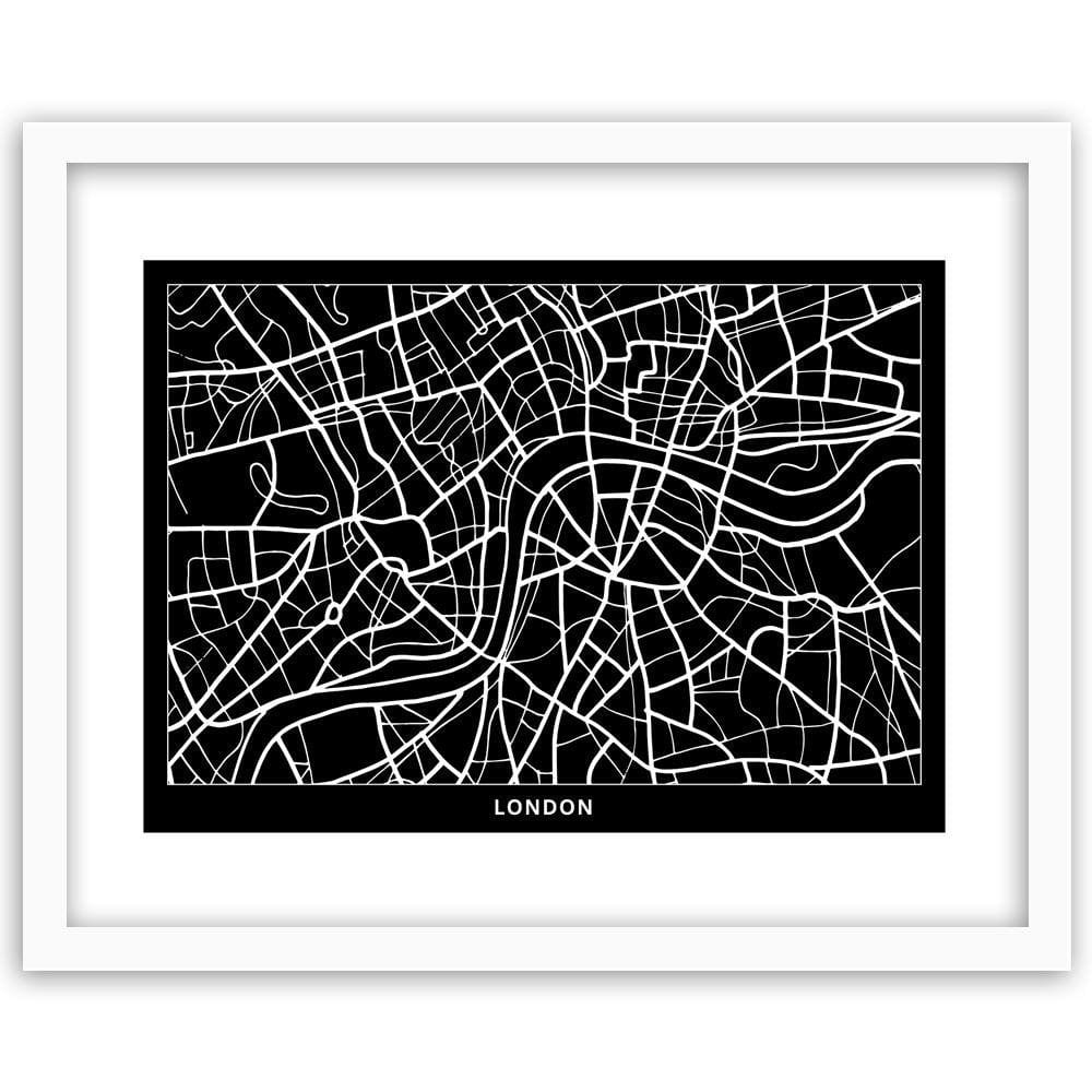 Glezna baltā rāmī - City London Home Trends DECO