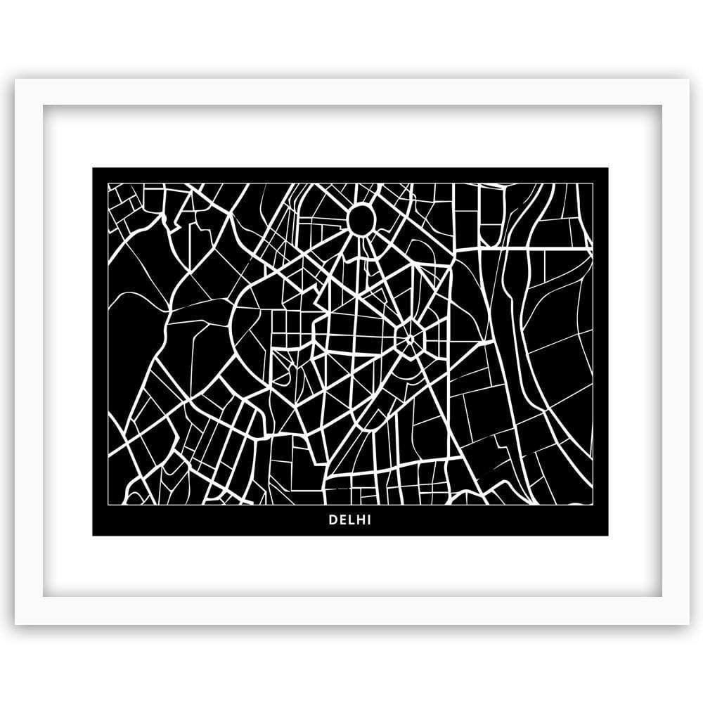 Glezna baltā rāmī - City Of Delhi Home Trends DECO