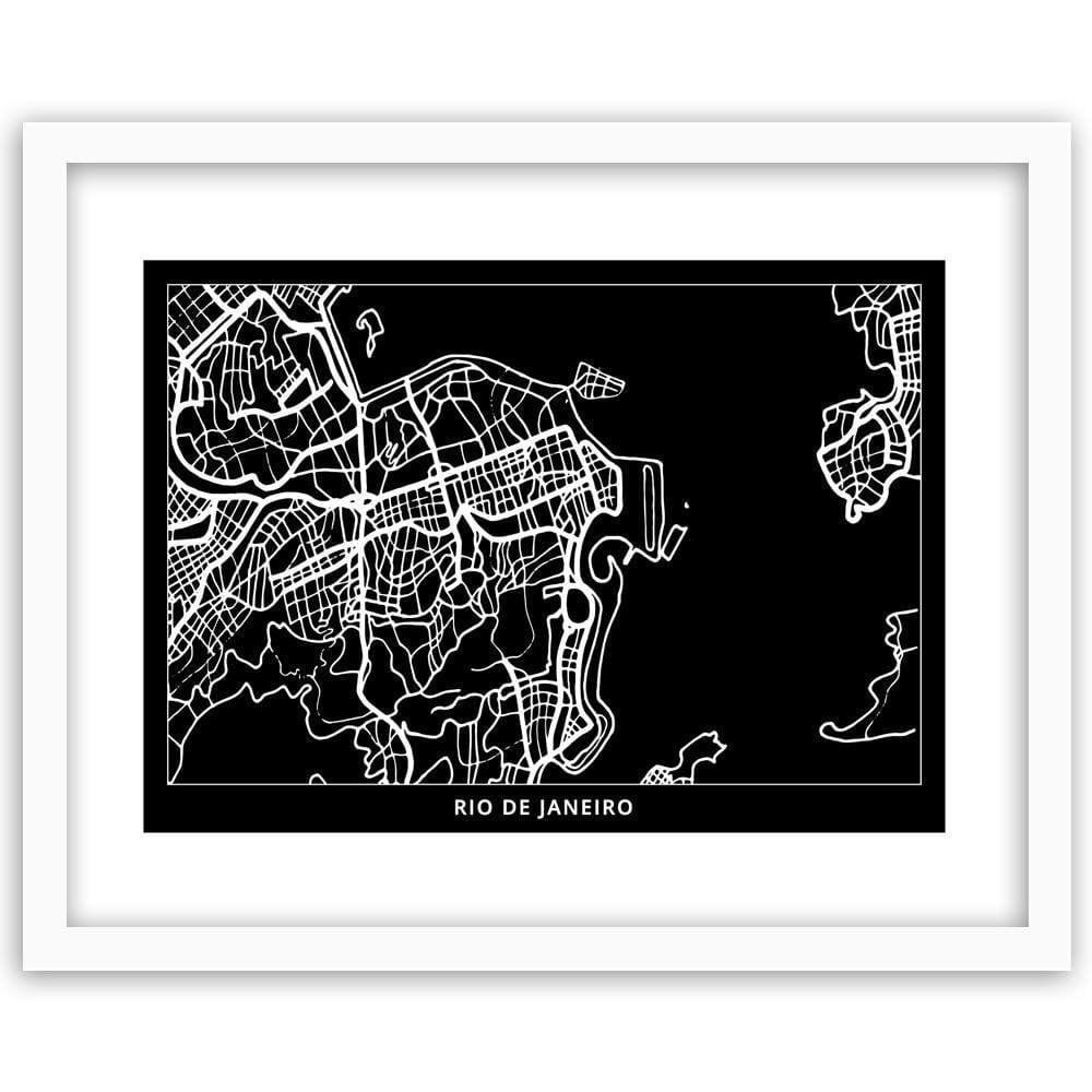 Glezna baltā rāmī - City Of Rio De Janeiro Home Trends DECO