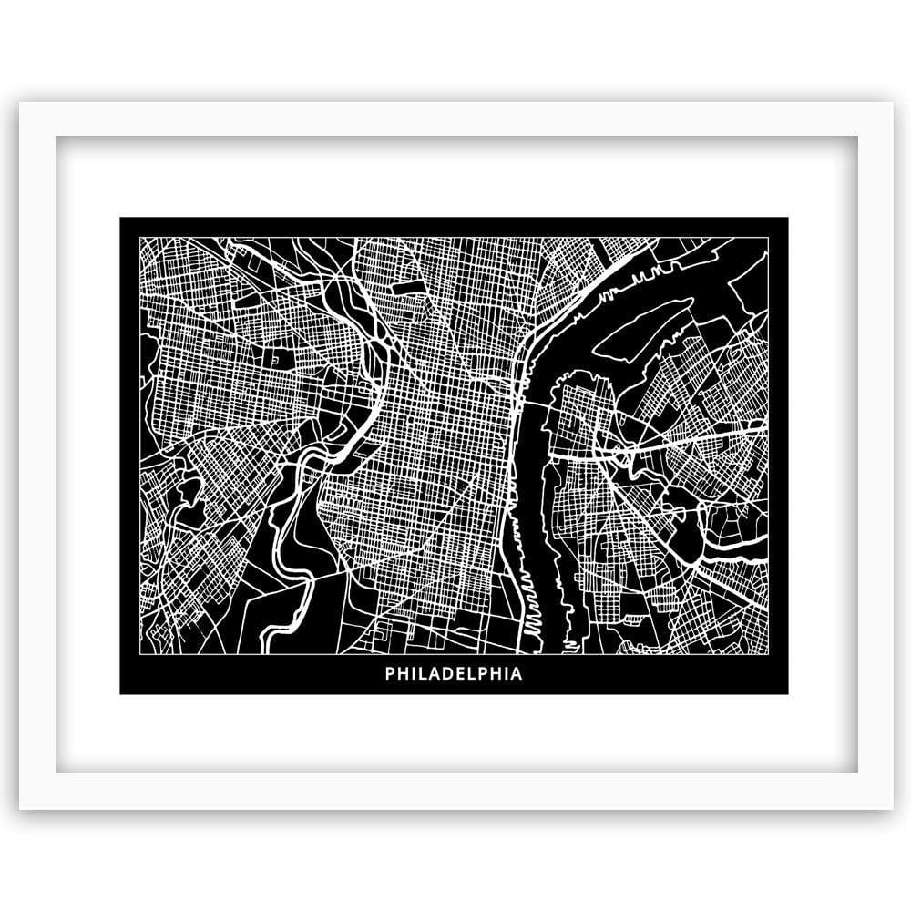 Glezna baltā rāmī - City Philadelphia Home Trends DECO