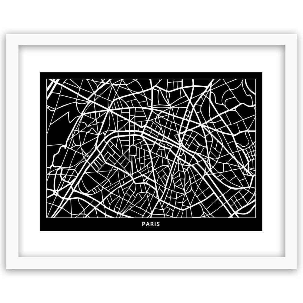 Glezna baltā rāmī - City Plan Couples Home Trends DECO