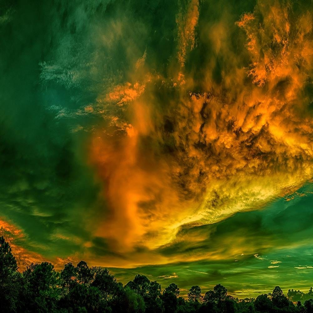 Glezna baltā rāmī - Clouds In The Sky 4 Home Trends DECO