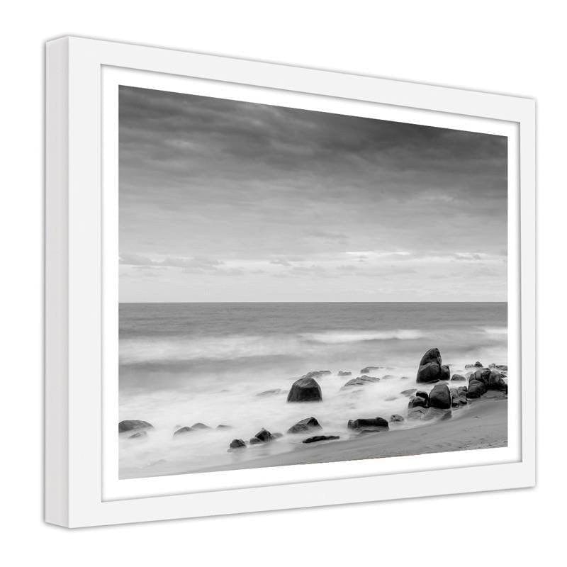 Glezna baltā rāmī - Cloudy sky by the sea Home Trends DECO