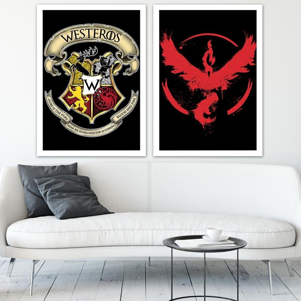 Glezna baltā rāmī - Coat Of Arms Home Trends DECO