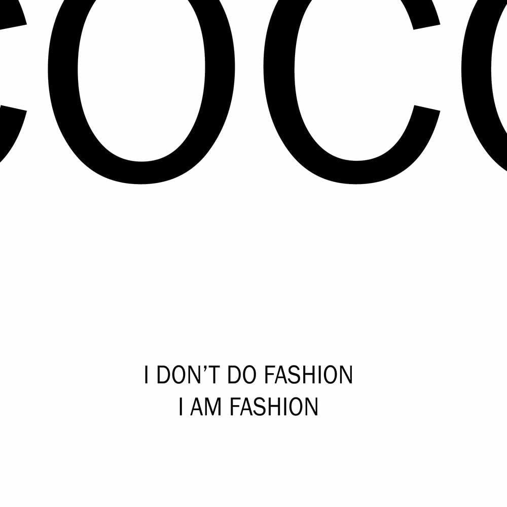 Glezna baltā rāmī - Coco Chanel Quote Home Trends DECO