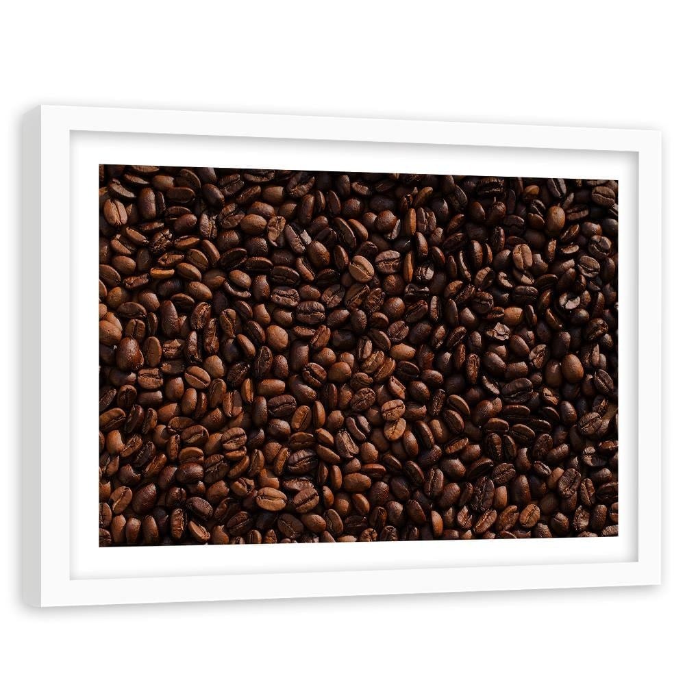 Glezna baltā rāmī - Coffee Beans Home Trends DECO